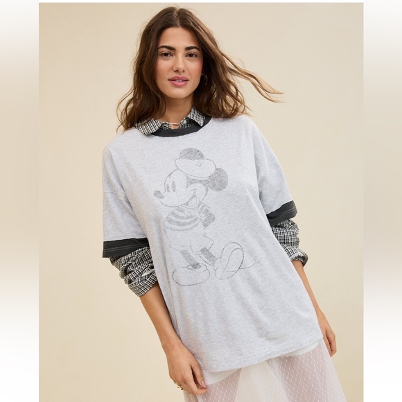 aerie Tops - Aerie oversized nautical Mickey Mouse tee